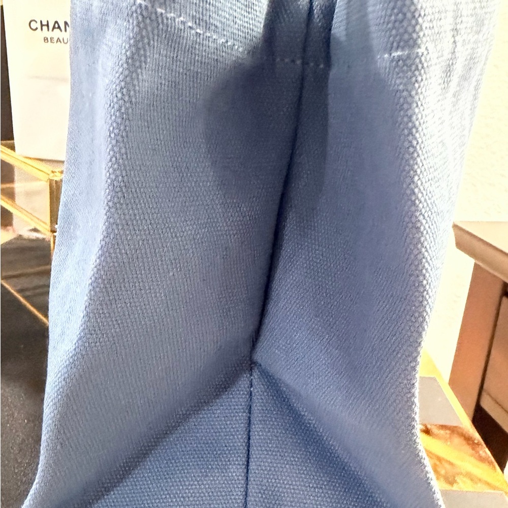 Prada L'Homme Blue with Silver lettering Mini Canvas Tote | New in Box - Picture 5 of 7